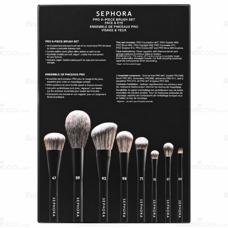 Sephora Collection 8-Piece PRO Brush Face & Eye Set (Limited Edition)